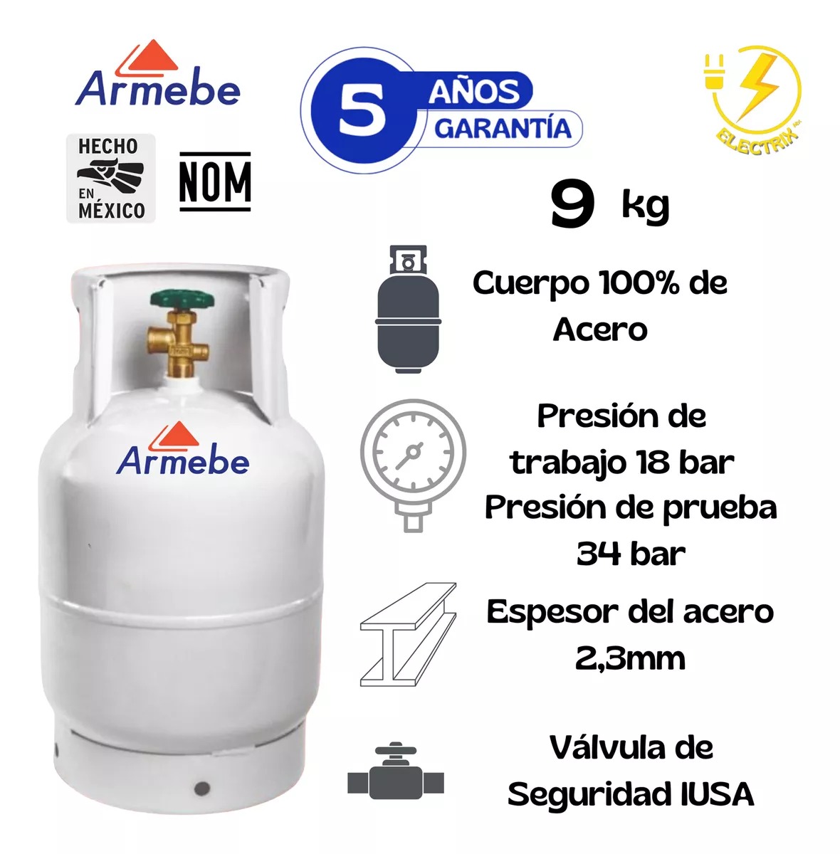 Tanque De Gas 10kg Lp Vacío Cilindro+regulador Gas+manguera